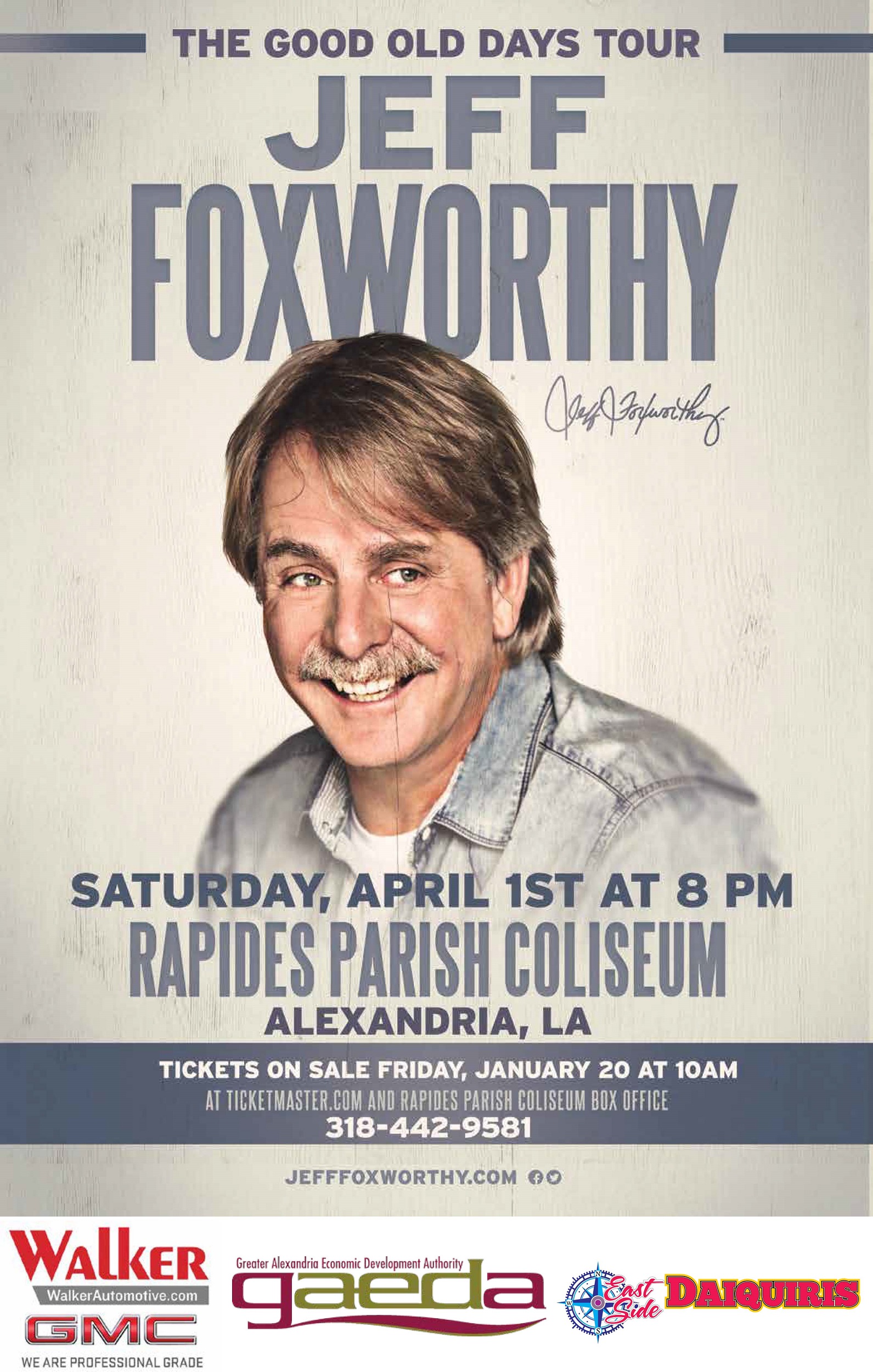 Jeff Foxworthy The Good Old Days Tour Rapides Parish Coliseum